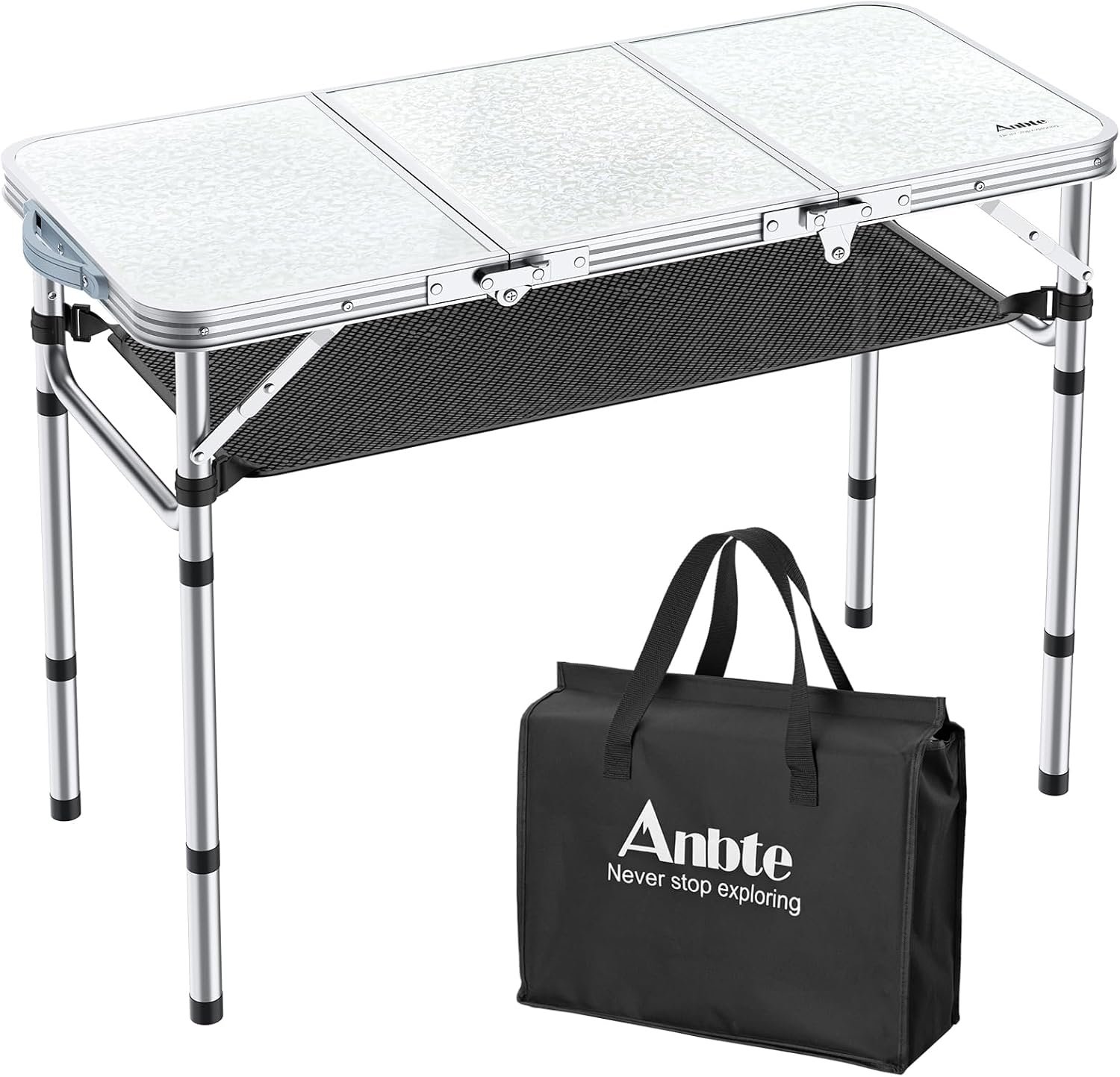 Anbte mesa ajustable para camping y caravana
