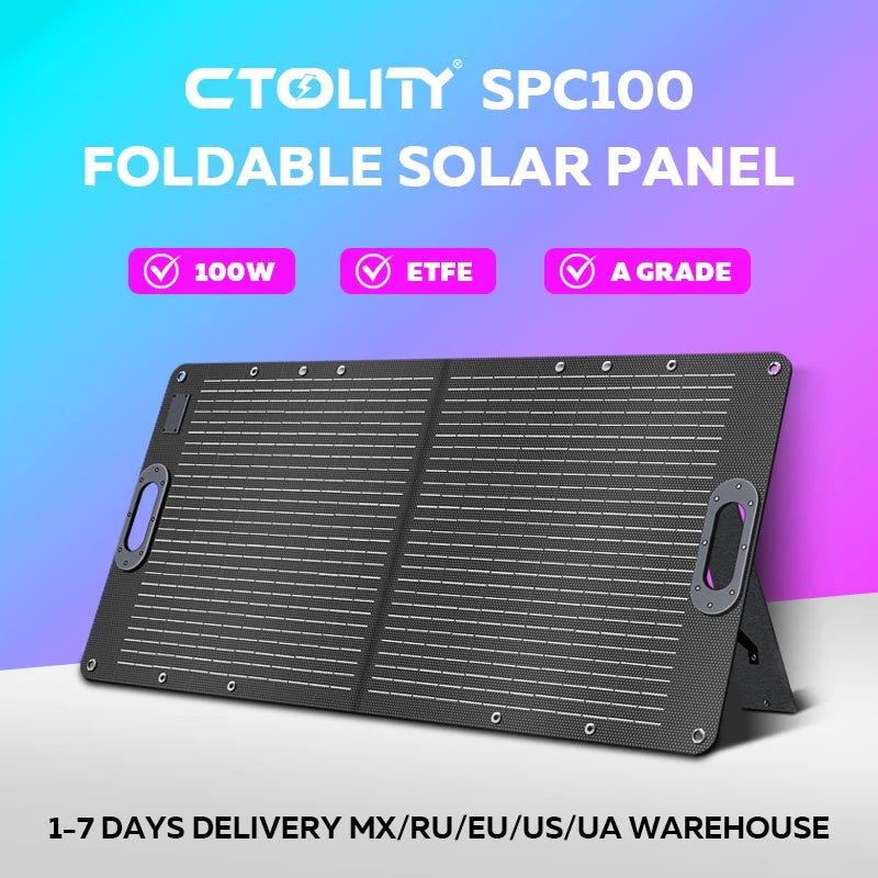CTOLITY plegable: panel solar plegable con soporte para camper