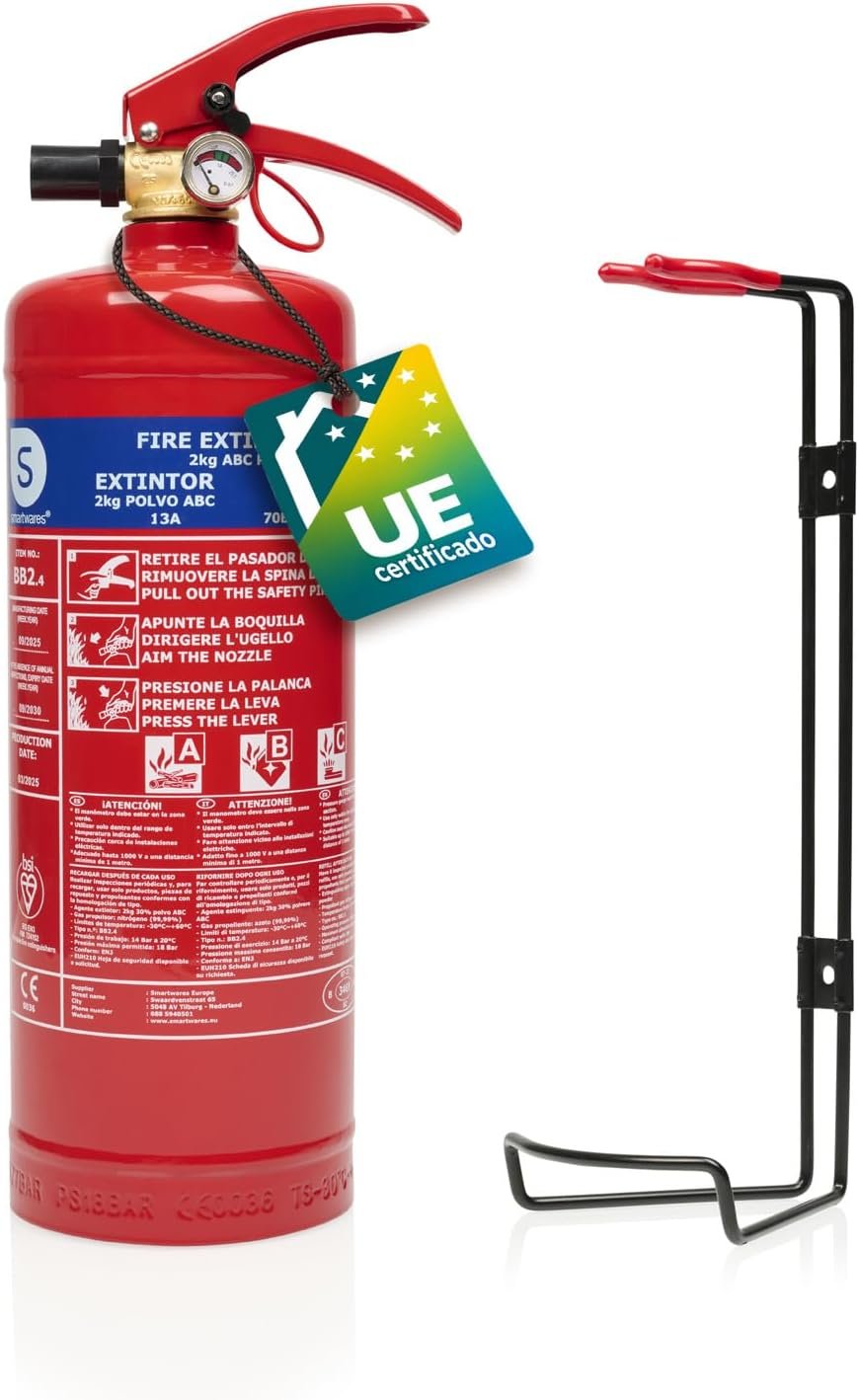 Smartwares extintor ABC 2 kg para caravana