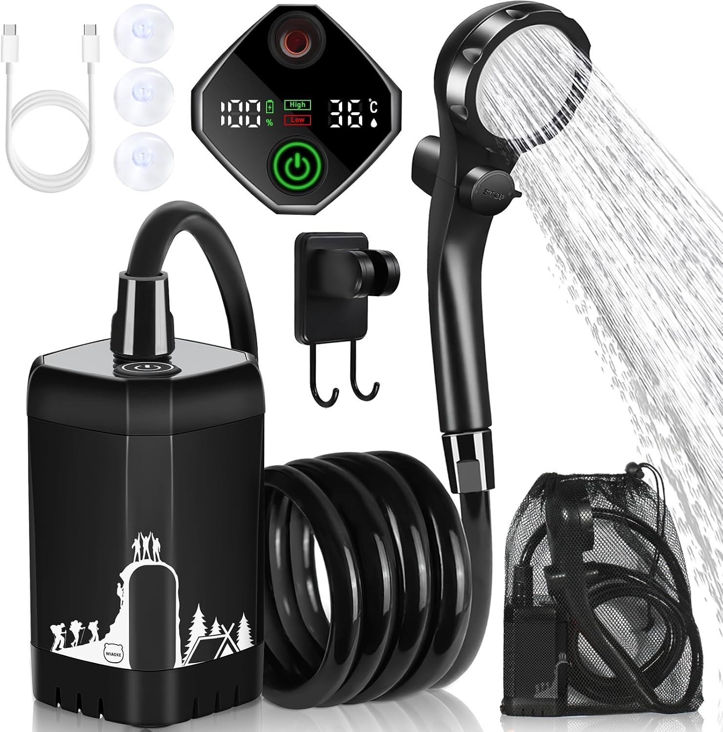 MIAOKE ducha portátil 7800 mAh
