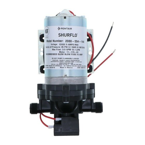 Shurflo 2088 bomba de presión 12V para camper