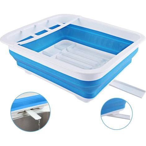 UNOLIGA escurridor de platos plegable con pico giratorio para camper