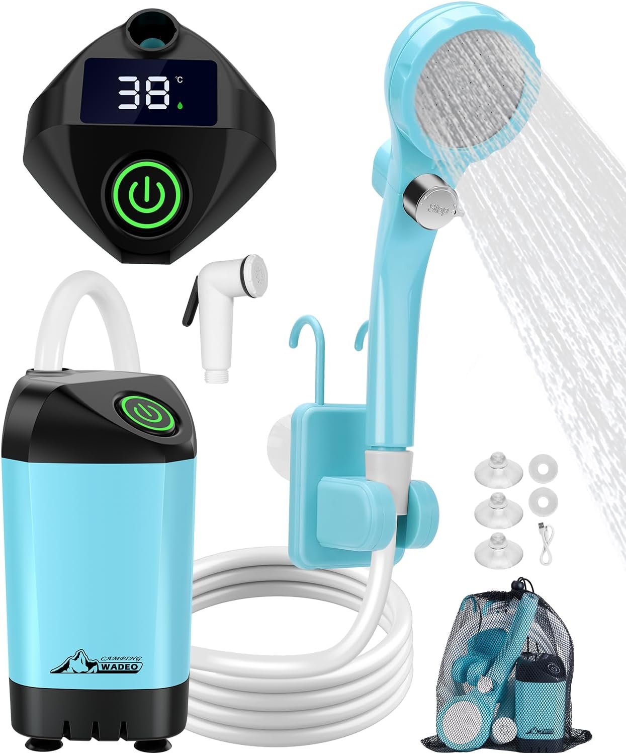 WADEO ducha portátil eléctrica recargable para camper
