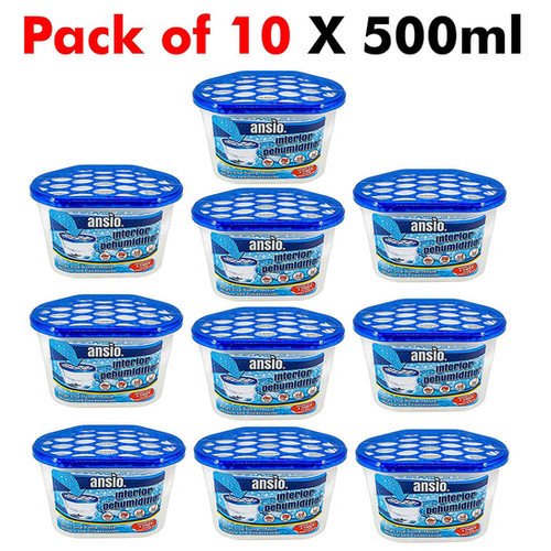 Pack de 10 absorbentes de humedad ANSIO 500 ml para camper y caravana