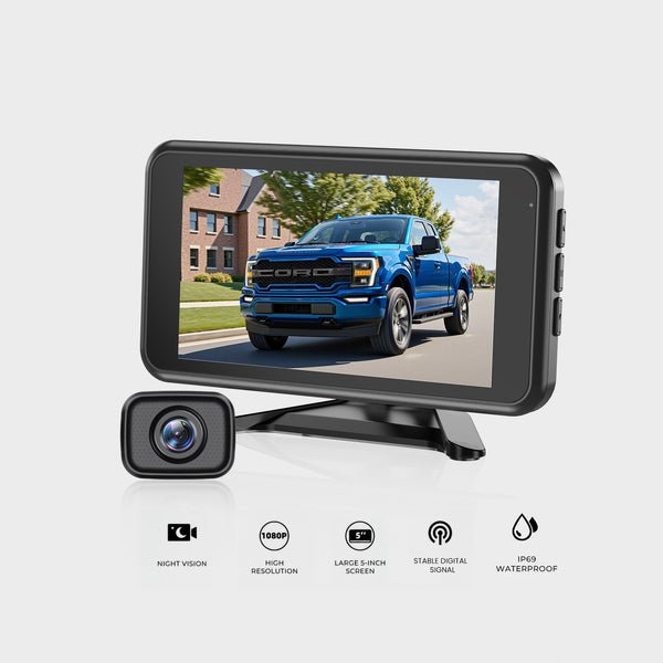 AUTO-VOX W12 cámara trasera inalámbrica con monitor para camper
