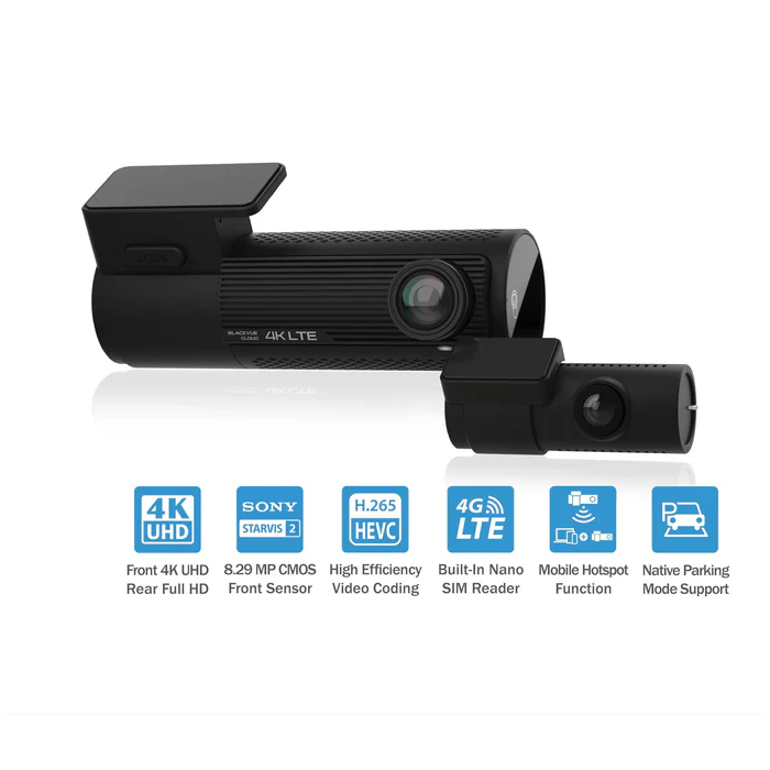 BlackVue DR970X 2CH LTE Plus dashcam 4K con LTE para camper