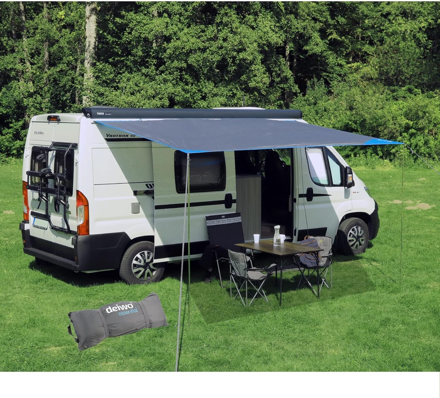 Deiwo Essential toldo desmontable gris para camper
