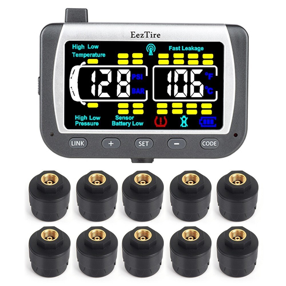 EEZTire 518C TPMS con monitor y diez sensores para camper y autocaravana