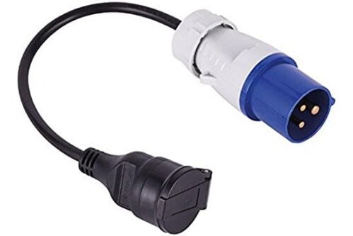 Electraline 900039 adaptador CEE a Schuko IP44 para caravana