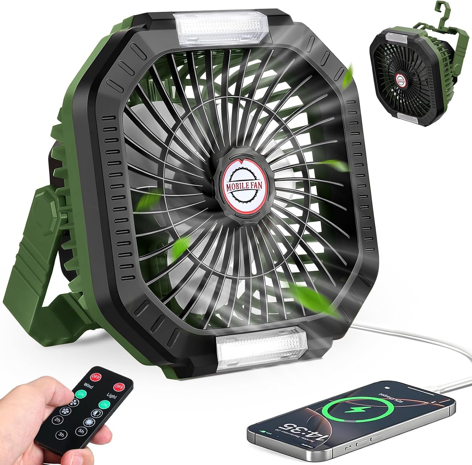 NXPZ 7800 mAh ventilador recargable para camper