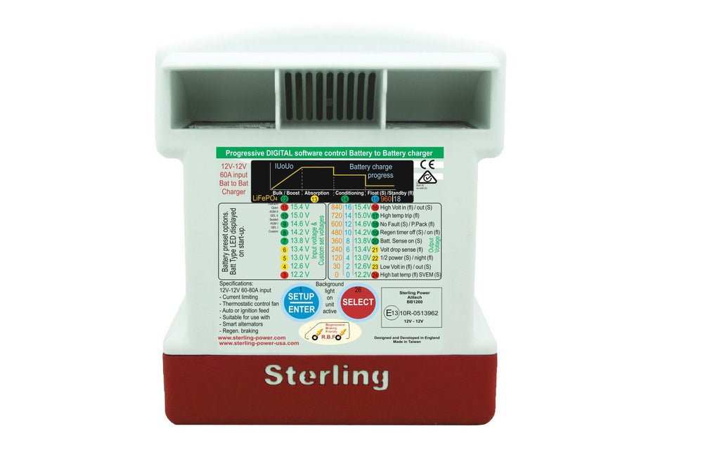 Sterling Power BB1260 cargador DC-DC 12V 60A para camper