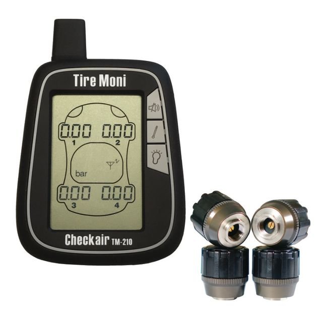 TireMoni TM-210 con monitor y cuatro sensores TPMS para camper