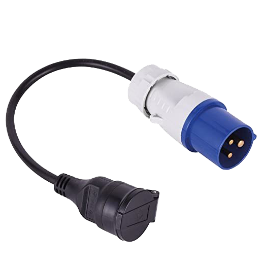 Electraline 900039 · CEE macho a Schuko hembra