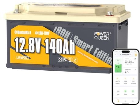 Power Queen 12 V 140 Ah H190 Bluetooth
