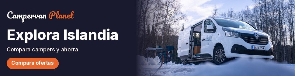 Campervan Planet: banner original de alquiler de camper en Islandia